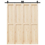 Sliding Door Hardware Kit 183 cm Steel Black