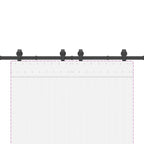 Sliding Door Hardware Kit 200 cm Steel Black