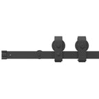 Sliding Door Hardware Kit 183 cm Steel Black