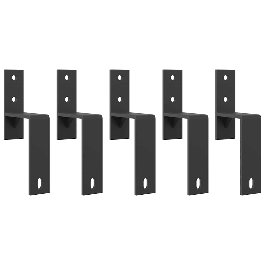 Barn Door Bypass Brackets 5 pcs for Flat Rails Carbon Steel
