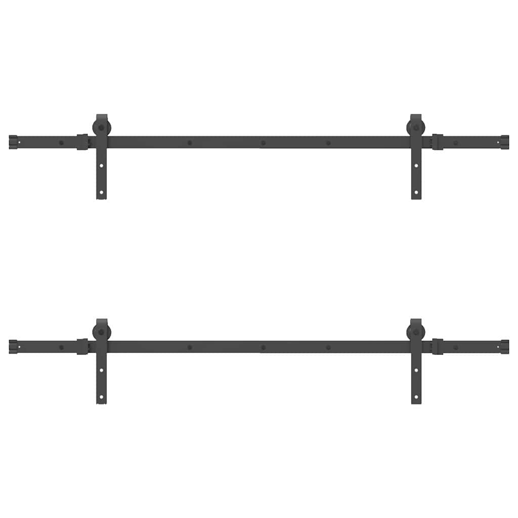 Sliding Door Hardware Kit 152,5 cm Steel Black