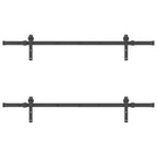 Sliding Door Hardware Kit 152,5 cm Steel Black