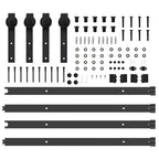 Sliding Door Hardware Kit 152,5 cm Steel Black