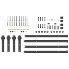 Sliding Door Hardware Kit 152,5 cm Steel Black