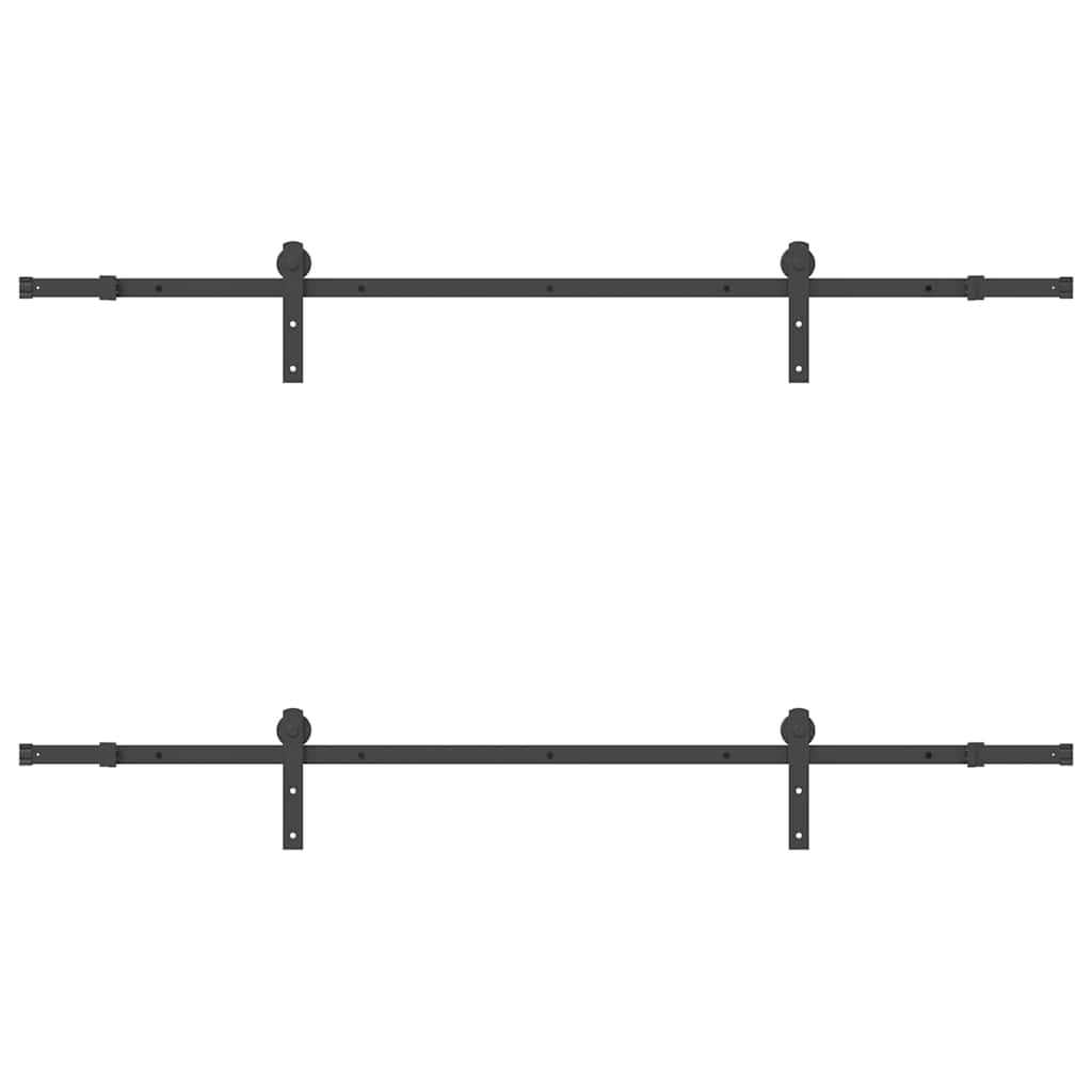 Sliding Door Hardware Kit 213,5 cm Steel Black