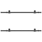 Sliding Door Hardware Kit 152,5 cm Steel Black