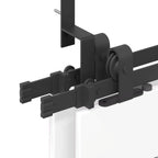 Sliding Door Hardware Kit 183 cm Steel Black