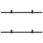 Sliding Door Hardware Kit 152,5 cm Steel Black