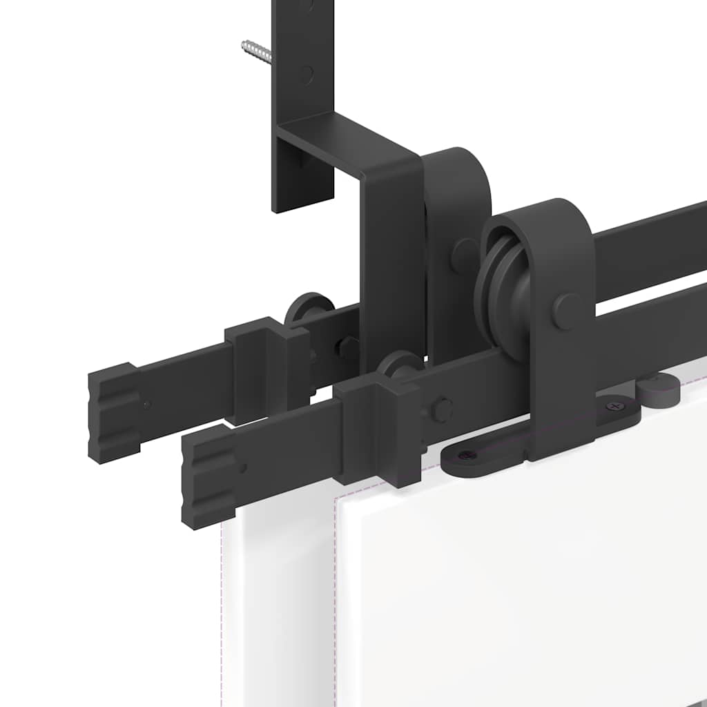 Sliding Door Hardware Kit 152,5 cm Steel Black
