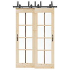 Sliding Door Hardware Kit 152,5 cm Steel Black