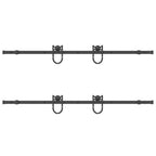 Sliding Door Hardware Kit 183 cm Steel Black