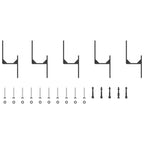 Sliding Door Hardware Kit 183 cm Steel Black