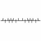 Sliding Door Hardware Kit 305 cm Steel Black