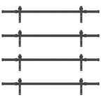 Sliding Door Hardware Kit 305 cm Steel Black