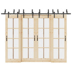 Sliding Door Hardware Kit 305 cm Steel Black