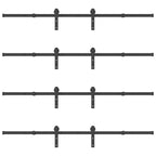 Sliding Door Hardware Kit 400 cm Steel Black