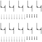 Sliding Door Hardware Kit 400 cm Steel Black