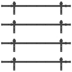 Sliding Door Hardware Kit 305 cm Steel Black