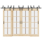 Sliding Door Hardware Kit 305 cm Steel Black