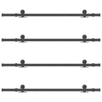 Sliding Door Hardware Kit 305 cm Steel Black