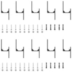 Sliding Door Hardware Kit 305 cm Steel Black