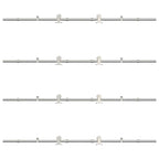 Sliding Door Hardware Kit 366 cm Stainless Steel Silver