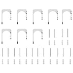 Sliding Door Hardware Kit 366 cm Stainless Steel Silver