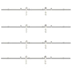 Sliding Door Hardware Kit 400 cm Stainless Steel Silver