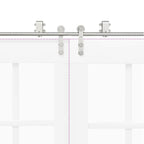 Sliding Door Hardware Kit 400 cm Stainless Steel Silver