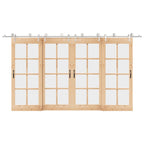 Sliding Door Hardware Kit 400 cm Stainless Steel Silver