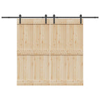 Sliding Door Hardware Kit 427 cm Steel Black