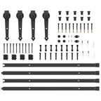 Sliding Door Hardware Kit 427 cm Steel Black