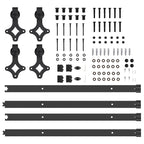 Sliding Door Hardware Kit 305 cm Steel Black