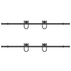 Sliding Door Hardware Kit 366 cm Steel Black