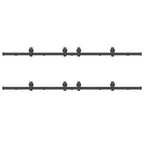 Sliding Door Hardware Kit 366 cm Steel Black