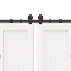 Sliding Door Hardware Kit 366 cm Steel Black