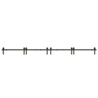 Sliding Door Hardware Kit 366 cm Steel Black