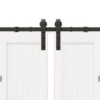 Sliding Door Hardware Kit 366 cm Steel Black