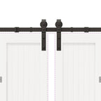Sliding Door Hardware Kit 400 cm Steel Black