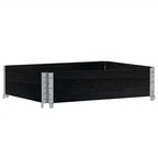 Pallet Collar Black 80x60 cm Solid Wood Pine