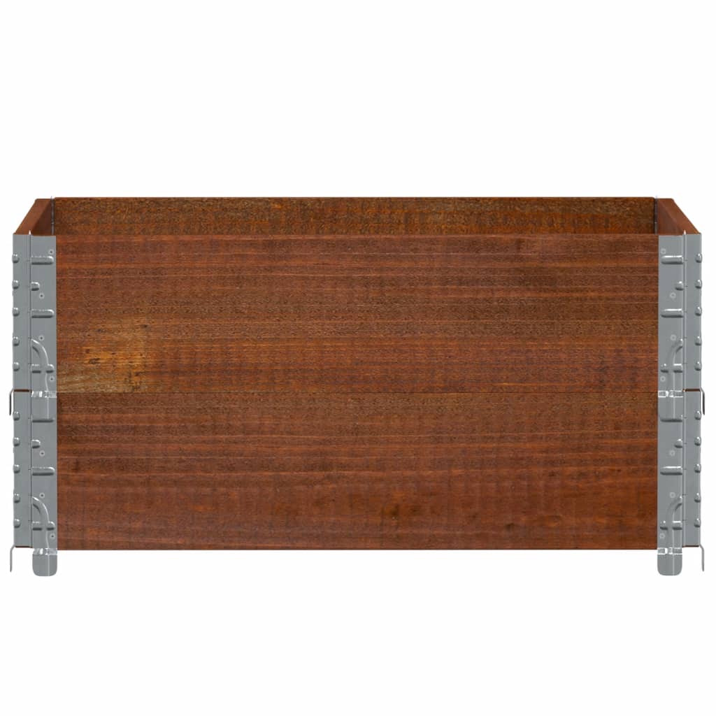 Pallet Collars 2 pcs Brown 80x60 cm Solid Wood Pine