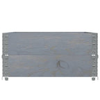Pallet Collars 2 pcs Grey 120x80 cm Solid Wood Pine