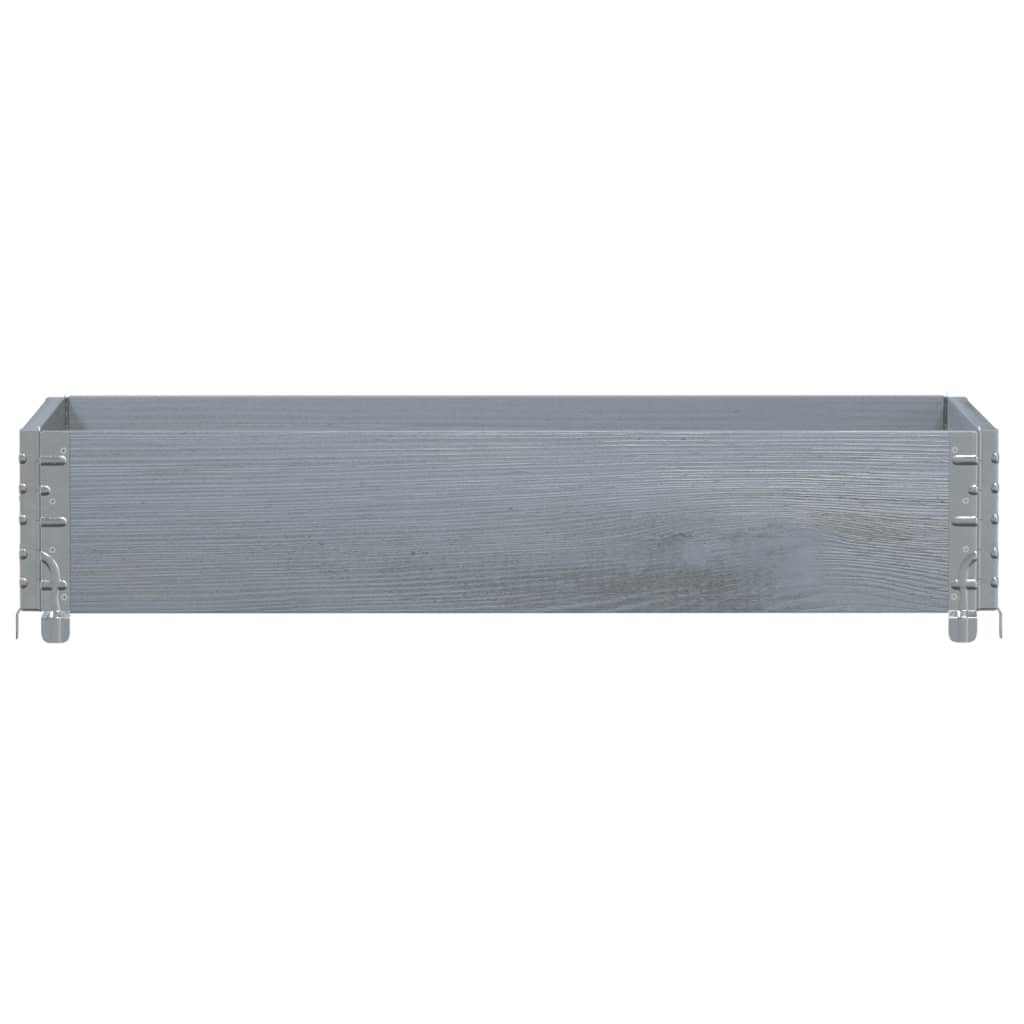 Pallet Collar Grey 100x50 cm Solid Wood Pine