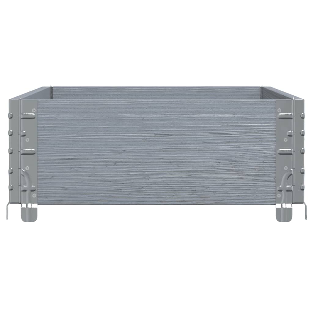 Pallet Collar Grey 100x50 cm Solid Wood Pine