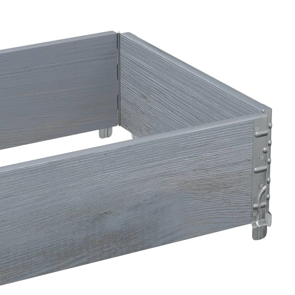 Pallet Collar Grey 100x50 cm Solid Wood Pine