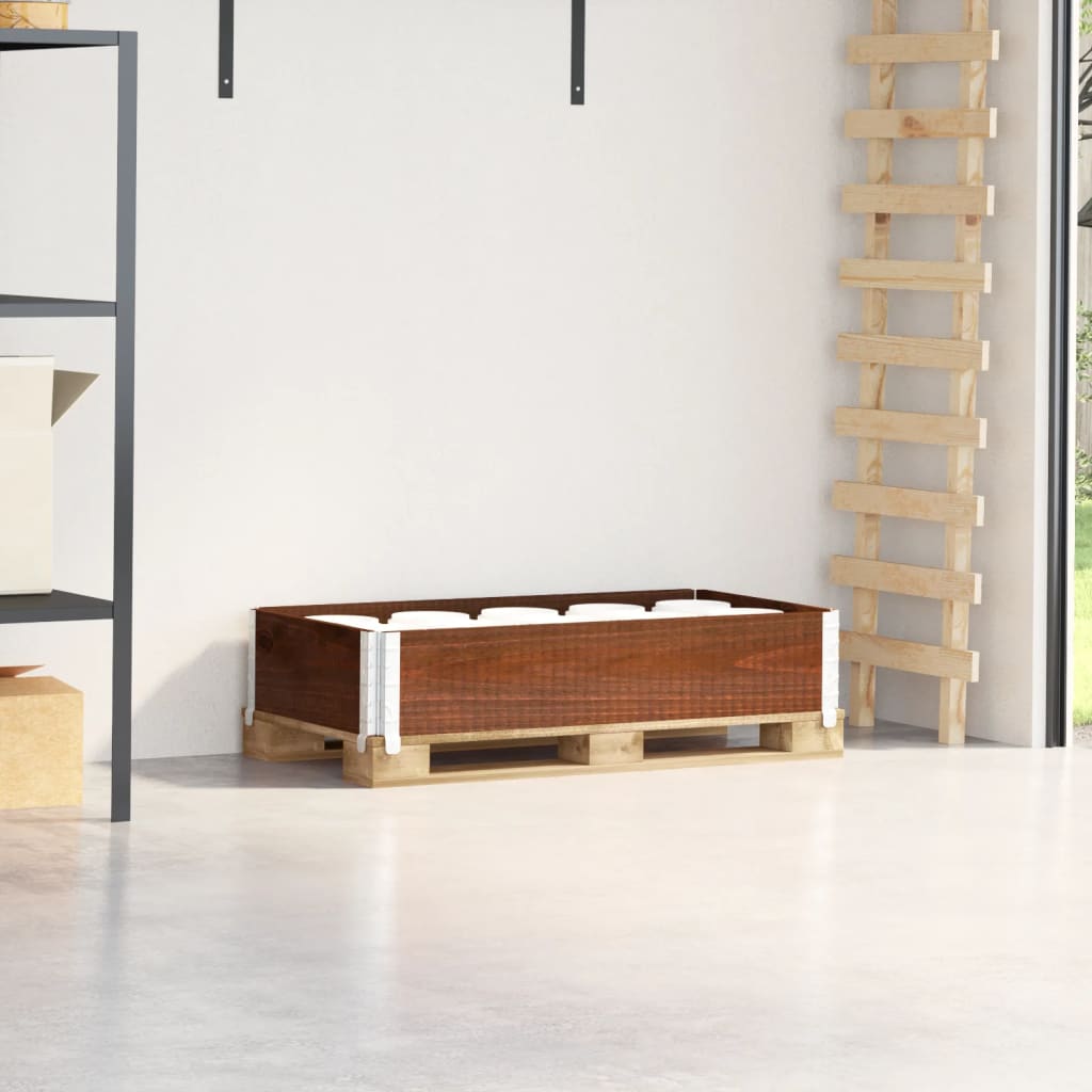 Pallet Collar Brown 100x50 cm Solid Wood Pine