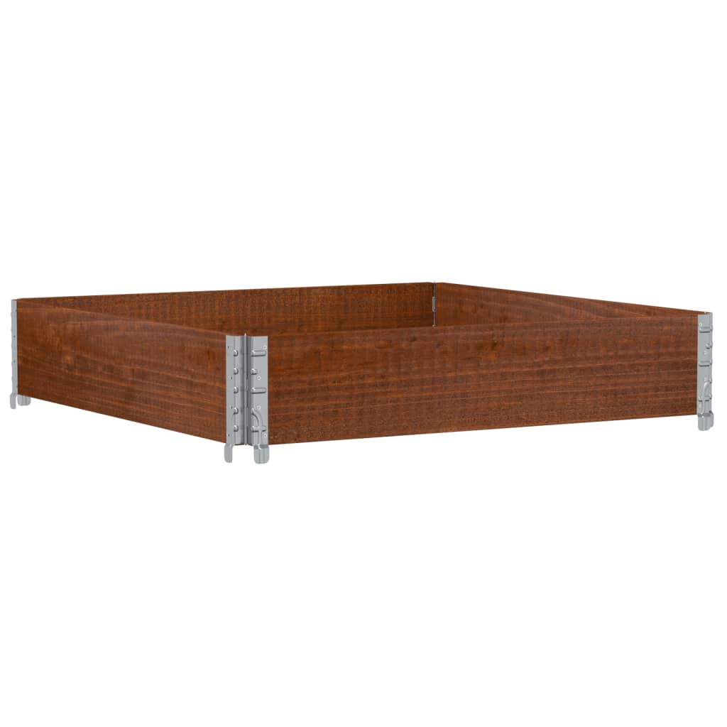 Pallet Collar Brown 100x100 cm Solid Wood Pine