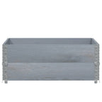 Pallet Collars 2 pcs Grey 100x100 cm Solid Wood Pine