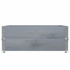 Pallet Collars 2 pcs Grey 100x100 cm Solid Wood Pine