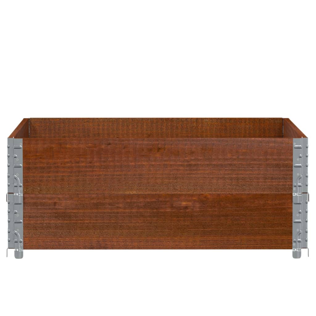 Pallet Collars 2 pcs Brown 100x100 cm Solid Wood Pine